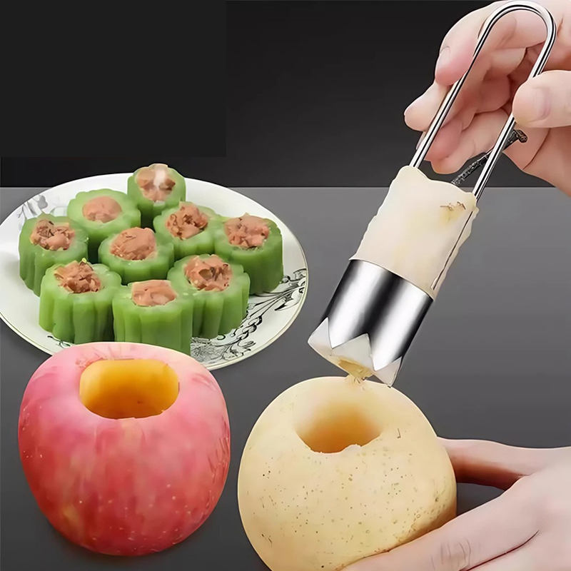 Kitchen Gadgets Tools - ผลไม้สแตนเลส Core Remover Apple Pear Bell