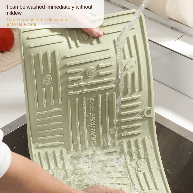 Kitchen Gadgets Cool - ซิลิโคนท่อระบายน้ํา Pad Anti-scalding ความร้อนฉนวนกันความร้อน Pad เคาน์เตอร์ครัวแผ่นป้องกันท่อระบายน้ํา