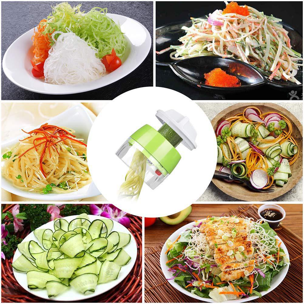 Kitchen Gadgets Vegetable Cutter - เครื่องตัดผัก เครื่องตัดเกลียวด้วยตนเอง อุปกรณ์ครัวสําหรับแครอท แตงกวา Veggetti เครื่องตัดเกลียวแบบแมนนวล