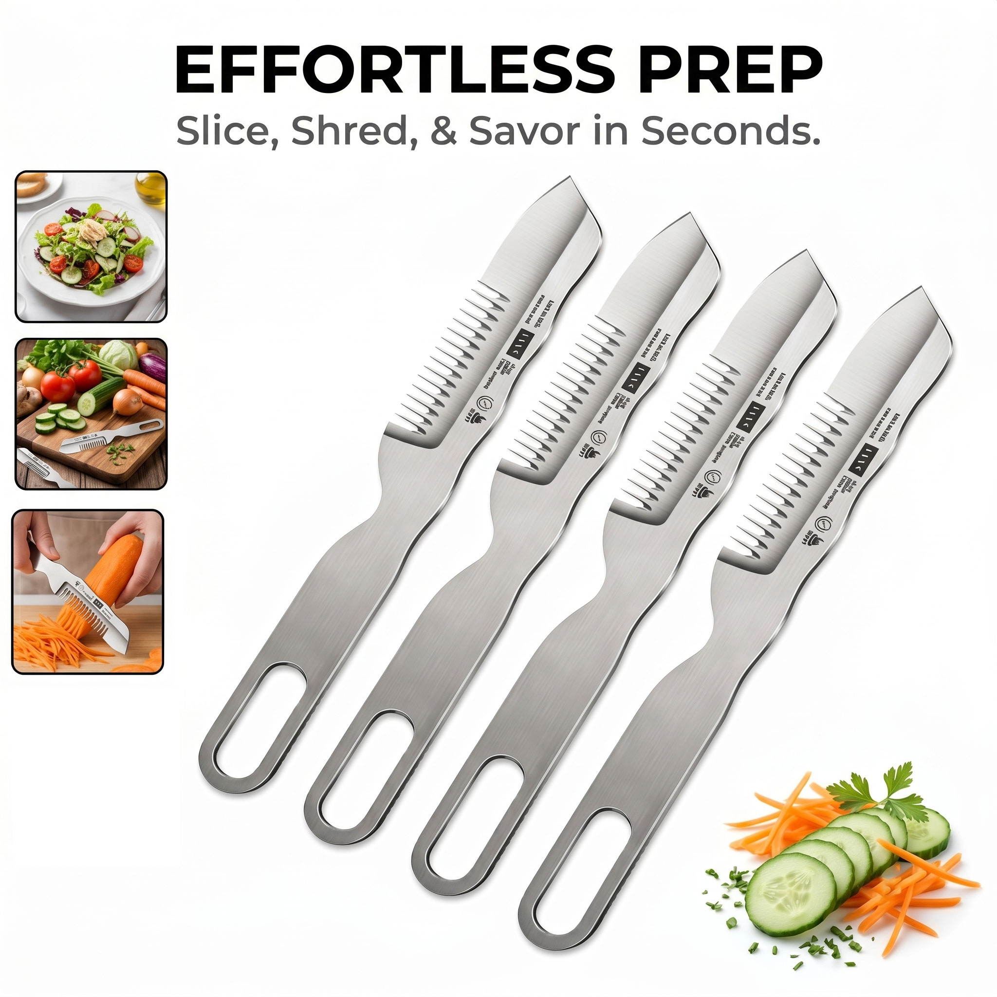 Kitchen Gadgets Vegetable Cutter - เครื่องตัดต้นหอมอเนกประสงค์ สแตนเลส ที่หั่นหัวหอม 2-in-1 เครื่องหั่นผัก เครื่องสับอาหารในครัว