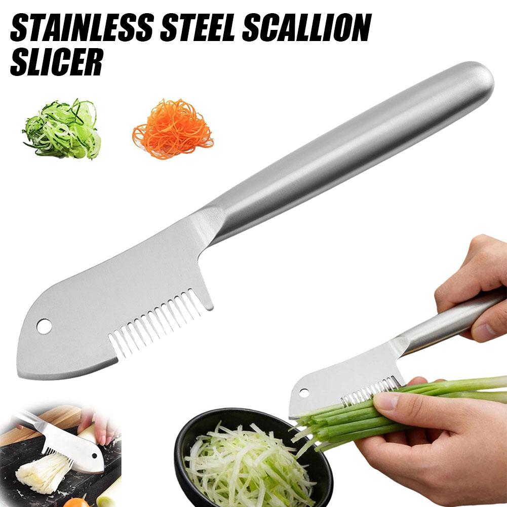 Kitchen Gadgets Green - เครื่องตัดหัวหอมสแตนเลสอเนกประสงค์ ที่หั่นซอยหัวหอม ที่สับหัวหอม ที่หั่นต้นหอม