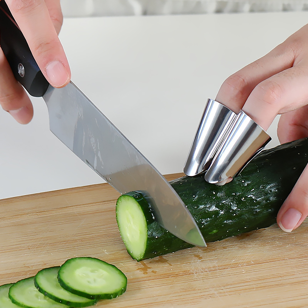Kitchen Gadgets Cool - สแตนเลส Finger Guard Finger Hand Cut