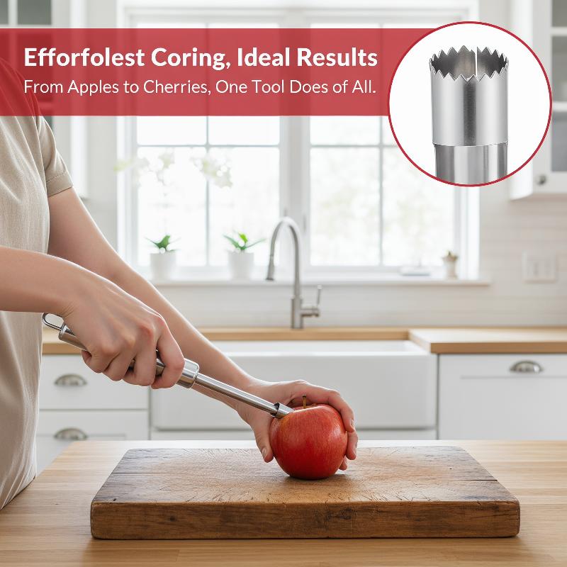 Kitchen Gadgets Tools - ที่คว้านเมล็ดผลไม้ 4 ชิ้น อุปกรณ์ครัว สแตนเลส เครื่องมือทำครัว