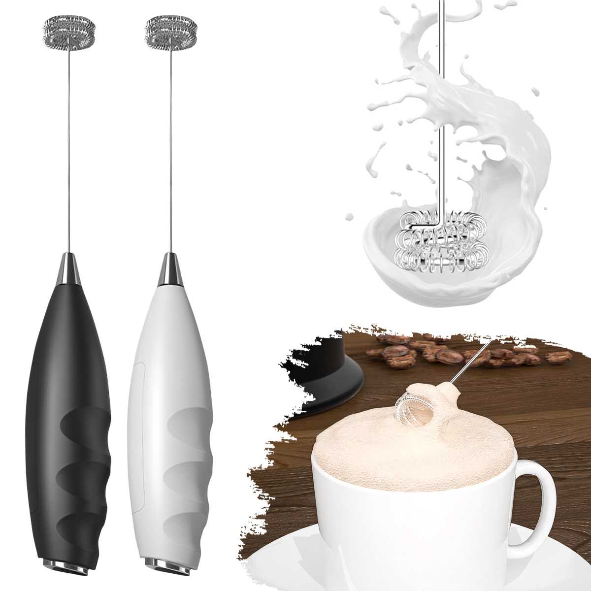 Kitchen Gadgets Products - เครื่องตีฟองนมไฟฟ้า เครื่องผสมเครื่องดื่มไร้สาย เหมาะสำหรับกาแฟ มัทฉะ อุปกรณ์ครัว