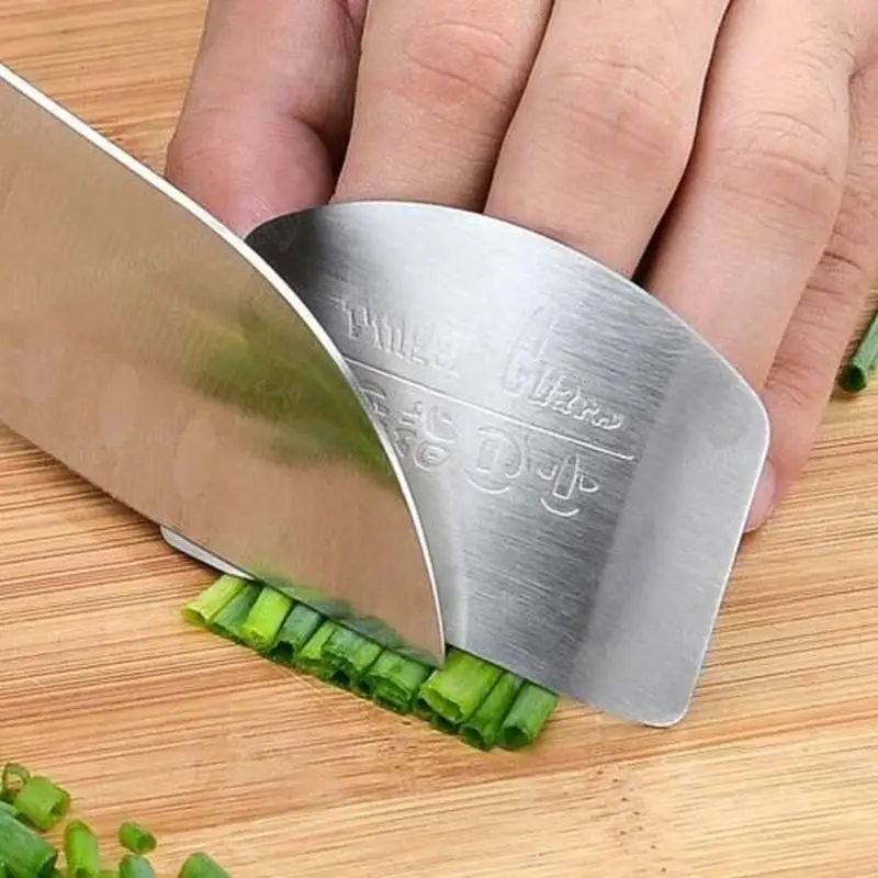 Kitchen Gadgets Cool - 1 ชิ้นสแตนเลสสตีลครัวเครื่องมือมือนิ้วมือป้องกันมีดตัดชิ้นปลอดภัยยาม