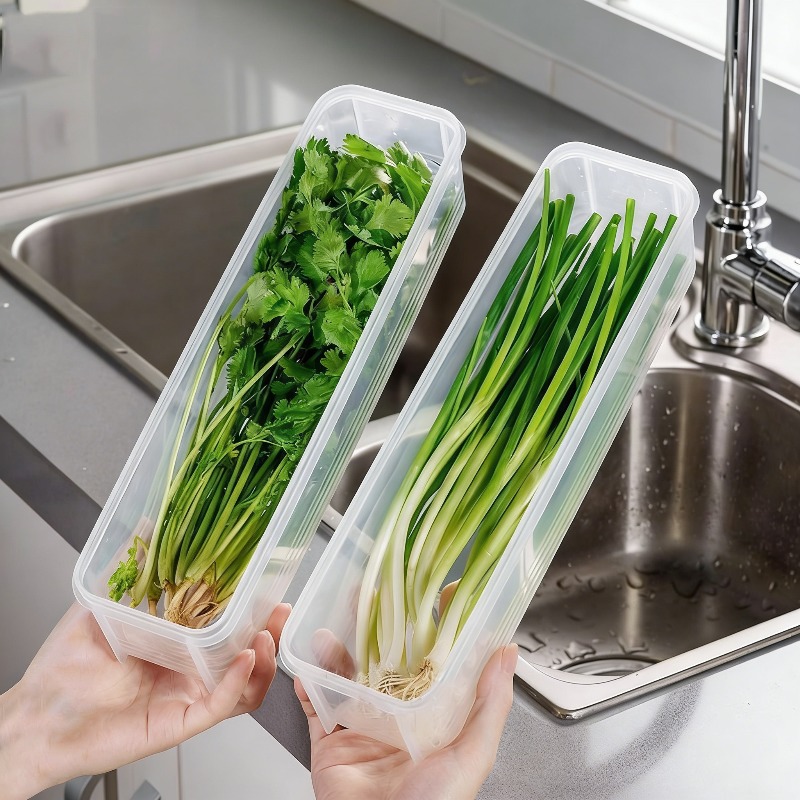 Kitchen Gadgets Organizer - กล่องเก็บรักษาความสดของหอมแดง 1/2/4 ชิ้น กล่องพลาสติกสำหรับเก็บในตู้เย็น ฝาปิด กล่องเก็บหอมแดง