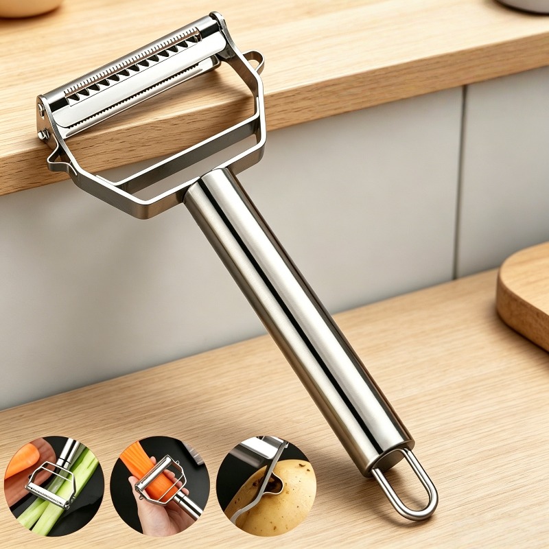 Kitchen Gadgets Vegetable Cutter - ที่ปอกเปลือกสแตนเลสสำหรับครัว ปอกผลไม้ ผัก มันฝรั่ง แครอท แตงกวา