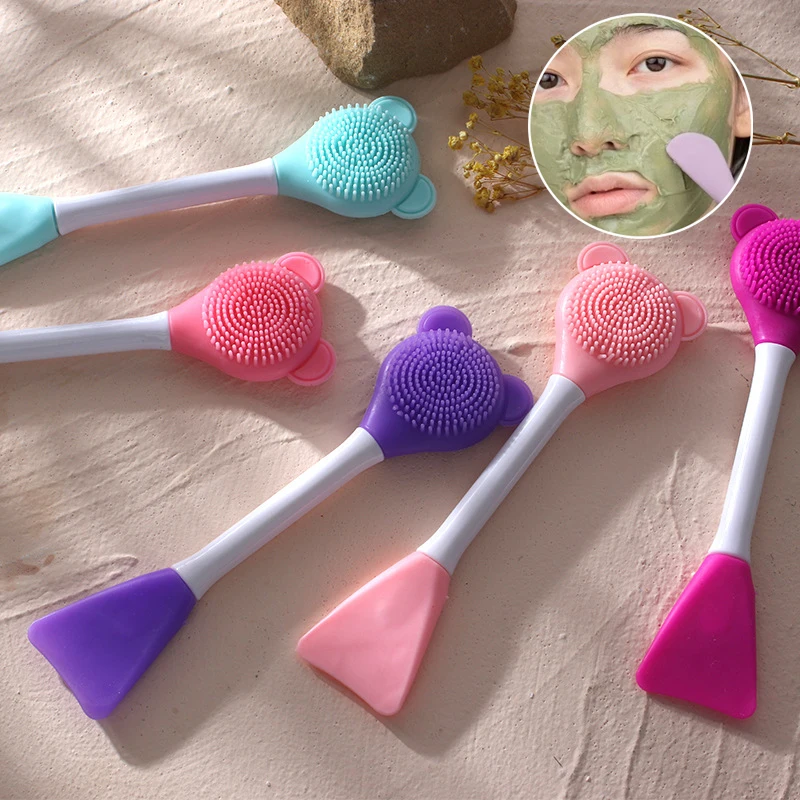 Silicone Spatula Set - 1-8 ชิ้นชุดแปรงทาหน้าซิลิโคนอุปกรณ์ทาหน้ากากโลชั่นแบบสองหัวสปาตูล่า แบล็คเฮด ใบมีดขัดผิวหน้าและริมฝีปากเครื่องมือดูแลผิว