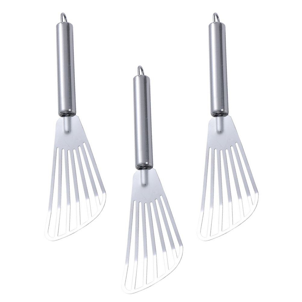Kitchen Gadgets Products - ตะหลิวสแตนเลส 3 ชิ้น สำหรับสเต็ก ทอดปลา ตะหลิวมีร่อง