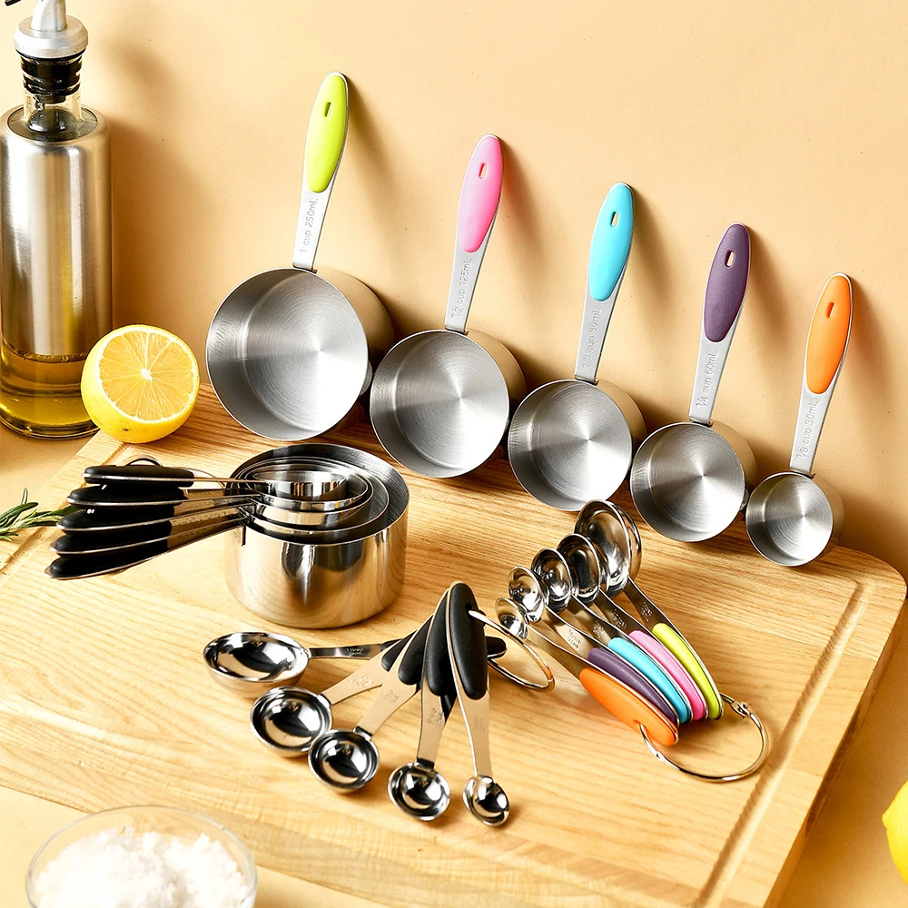 5/10 ชิ้นสแตนเลสวัดถ้วยและช้อน - Kitchen Gadgets Products บทวิจารณ์และราคา