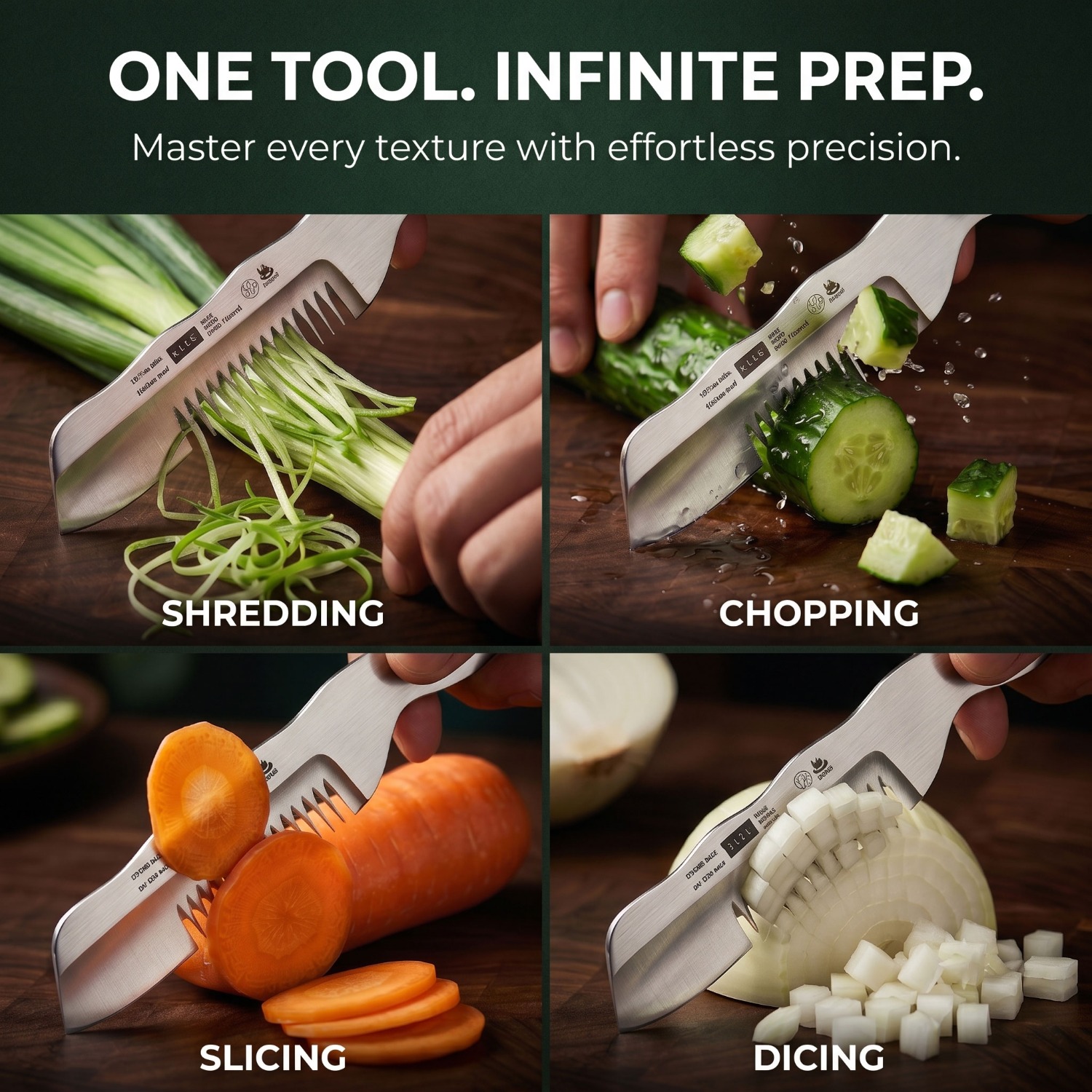 เครื่องตัดต้นหอมอเนกประสงค์ สแ - Kitchen Gadgets Vegetable Cutter บทวิจารณ์และราคา