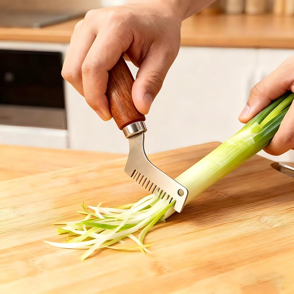 มีดสไลซ์ต้นหอมสแตนเลส ด้ามไม้  - Kitchen Gadgets Green บทวิจารณ์และราคา