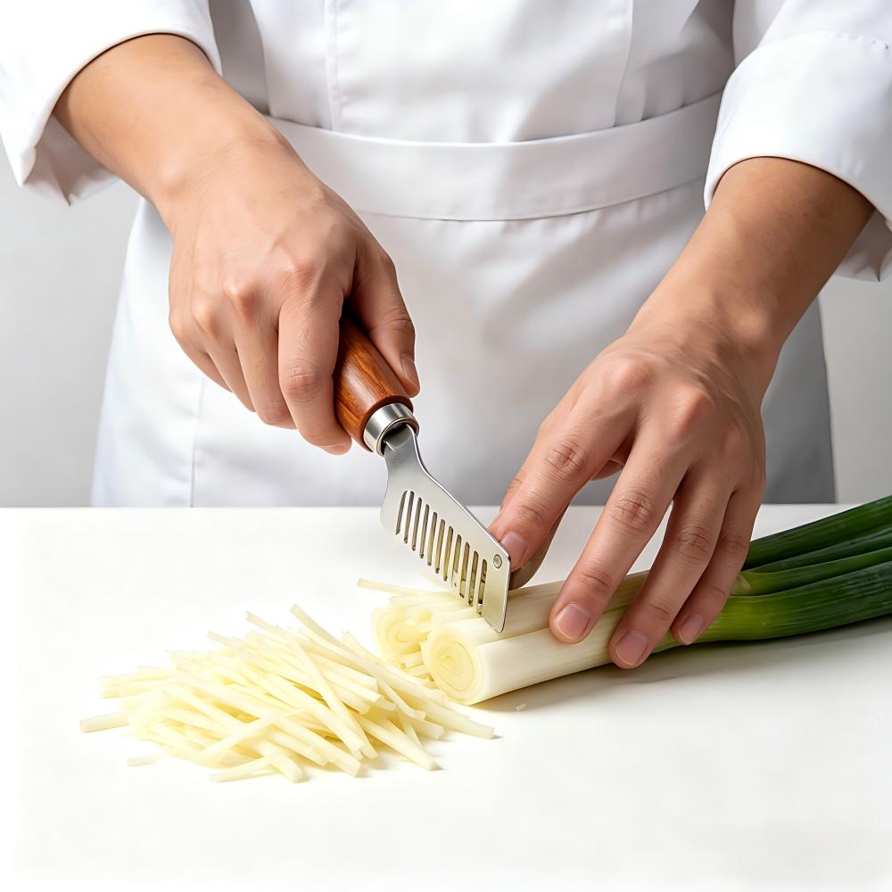 มีดสไลซ์ต้นหอมสแตนเลส ด้ามไม้  - Kitchen Gadgets Green บทวิจารณ์และราคา