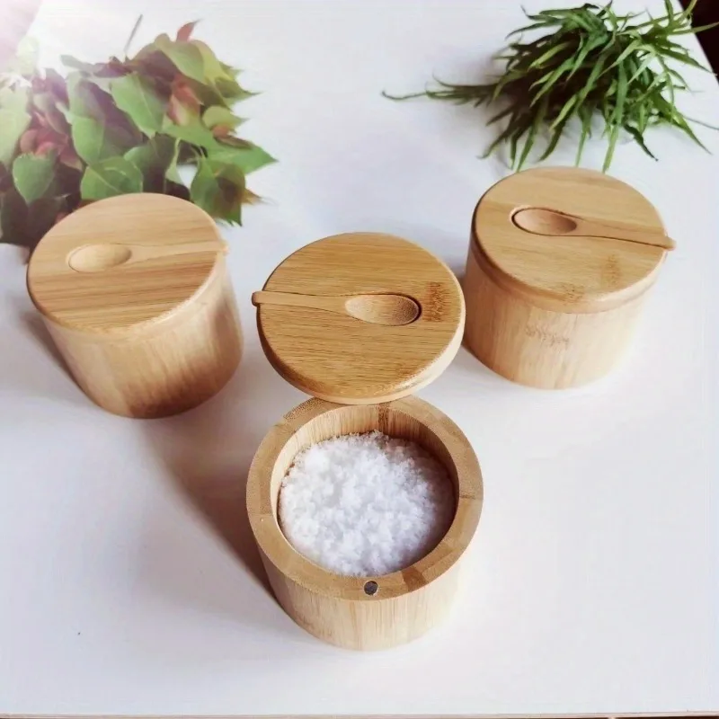 ชุดกระปุกใส่เครื่องปรุงรสไม้ไผ - Kitchen Gadgets Organizer บทวิจารณ์และราคา