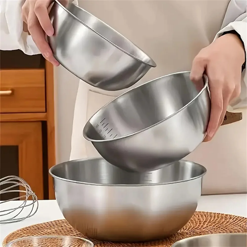 ชุดชามสแตนเลส 1-3 ใบ พร้อมสเกล - Kitchen Gadgets Organizer บทวิจารณ์และราคา