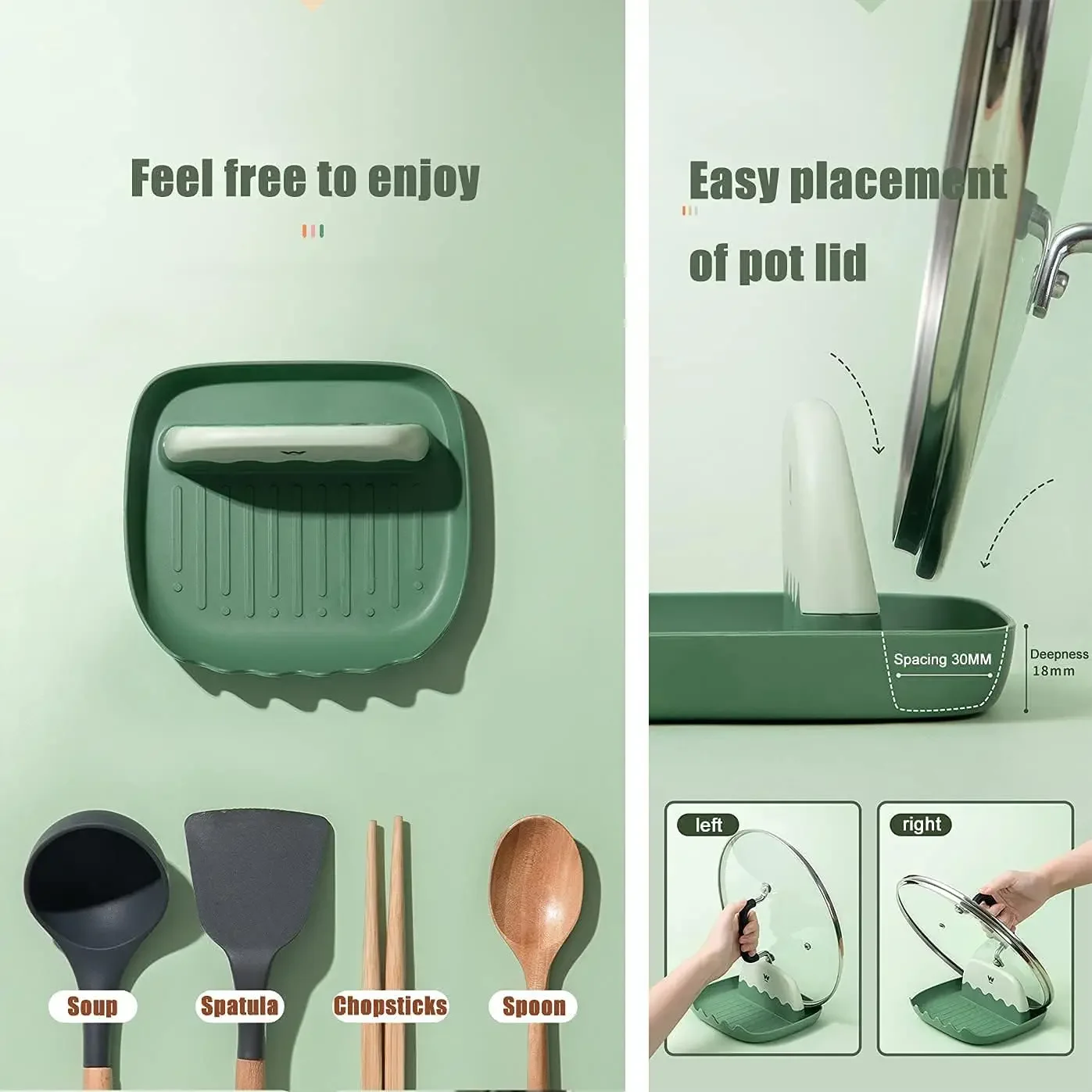 ฝาปิดกล่อง 2 ชิ้นและที่วางช้อน - Kitchen Gadgets And Appliances บทวิจารณ์และราคา