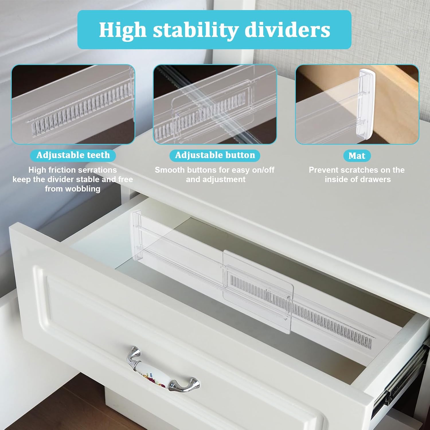 ชุดแบ่งลิ้นชักแบบขยายได้ 4/6/8 - Kitchen Gadgets Organizer บทวิจารณ์และราคา