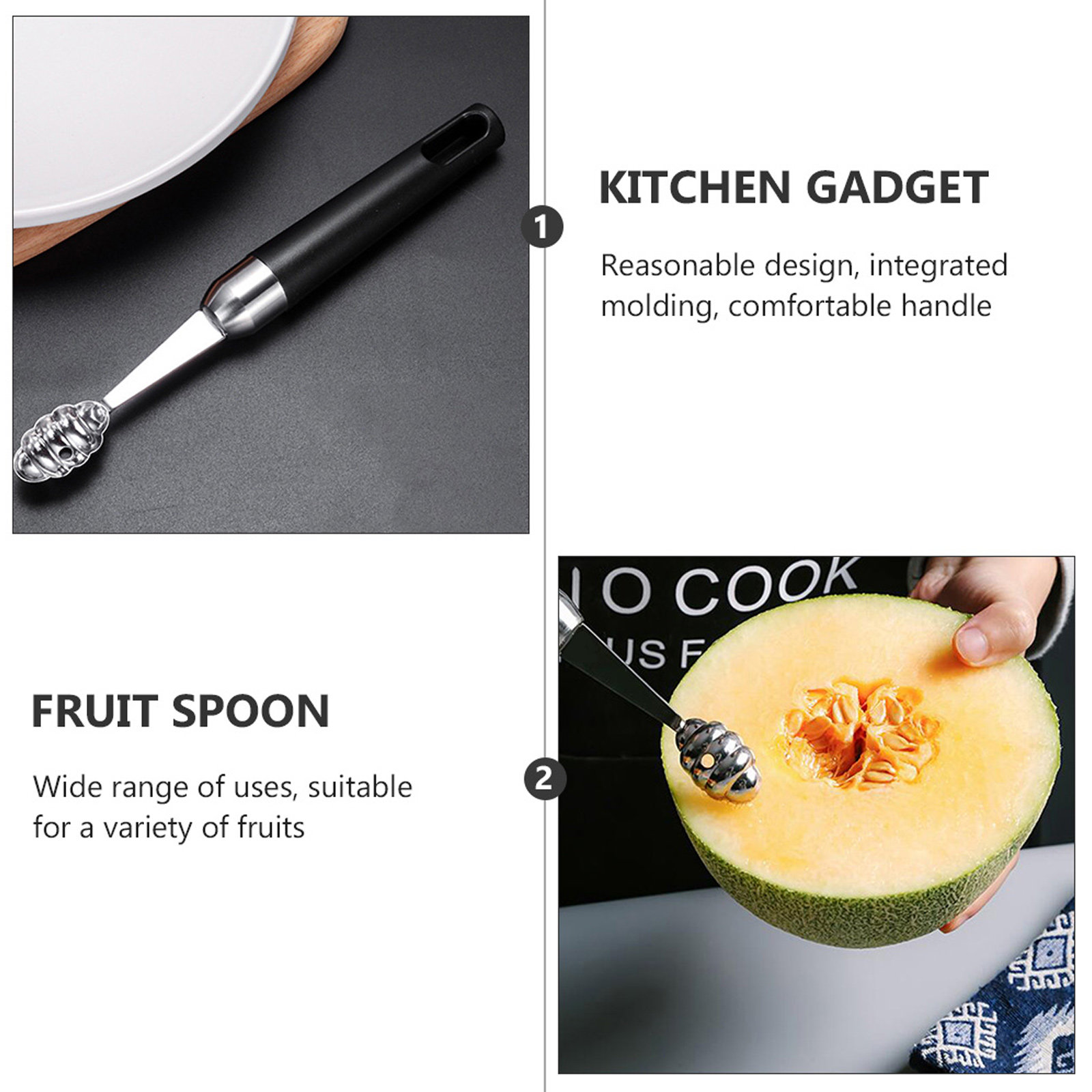 ที่ตักผลไม้สแตนเลส 1 ชิ้น ทนต่ - Kitchen Gadgets & Toys บทวิจารณ์และราคา